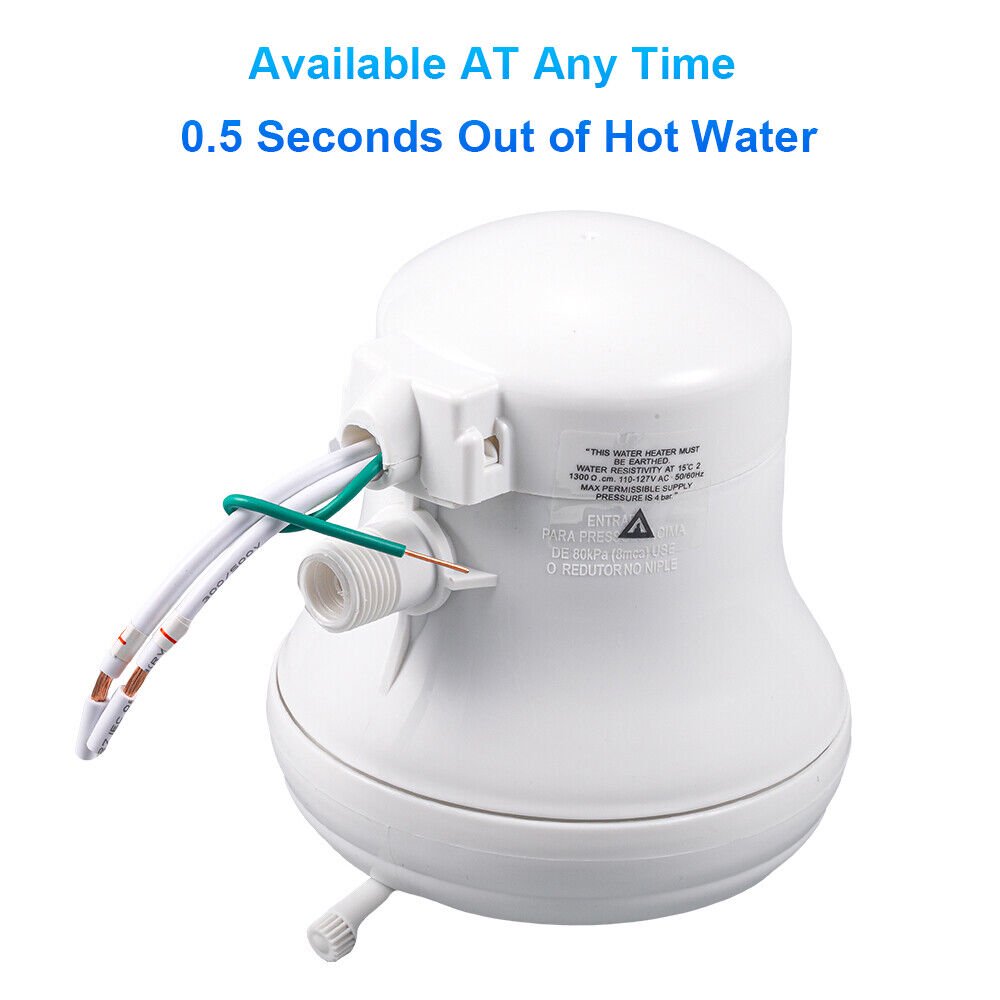 LEEYNEER 110V 5400W Electric Shower Head Instant Hot Water Bath Heater Boiler Tool Showe