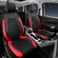 thumbnail image 5 of CAR GRAND Leather car seat covers front pair air mesh breathable universal fit airbag compatible car, SUV, truck and van red, 5 of 8