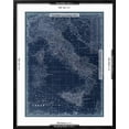 thumbnail image 5 of Art.com Map of Italy Blueprint Art Print by Vision Studio, Black Frame Wall Art, 23" x 29", 5 of 5