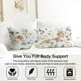 thumbnail image 3 of Floral Body Pillow Cover – Soft & Breathable, Hidden Zipper, 20"x54", Vintage Wildflower & Botanical Print with Butterflies & Bees – Gift for Side Sleepers, Pregnancy, Farmhouse Decor, 3 of 7