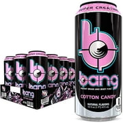 Bang Cotton Candy Energy Drink, 0 Calories, Sugar Free with Super Creatine, 16 Fl Oz (Pack of 12)