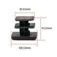 thumbnail image 2 of Flyshop 4 Pcs 1/2" x 1/2", 13 x 13mm Black Plastic Hole Plugs Square Tubing End Caps Tube Inserts Durable Furniture Glide for Chair Table Stool Leg, 2 of 6