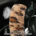thumbnail image 4 of Plush Steering Wheel Cover for Winter Warmth, Soft Polyester with Fun 3D Cat Ear Design, Universal Fit for 13.3-15.3 Inch Wheels, Easy Slip-On Comfort, 4 of 6