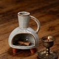 thumbnail image 4 of Portainciensos de cerámica con chimenea, pequeño difusor de aroma tipo chimenea, hecho a mano, versátil para sahumerios, conos de incienso y resinas, decoración para el hogar., 4 of 6