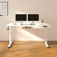 thumbnail image 5 of FLEXISPOT 55" x 28" Home Office Electric Height Adjustable Standing Desk Memory Programmable Presets Computer Desk White, 5 of 11