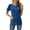 Blue, variant on ZHENWEI Women's Puff Short Sleeve Tops Casual Crewneck Tee Shirts Classic Ribbed Blouses