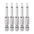 thumbnail image 1 of Unique Bargains H2.5 Magnetic Hex Screwdriver Bit 1/4' Hex Shank 2' Length Screw Driver, 5 Pack, 1 of 5
