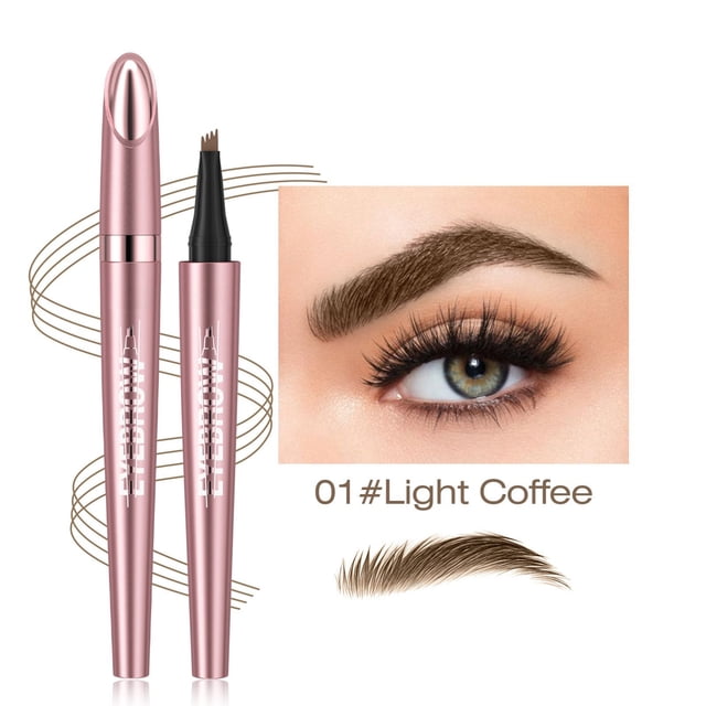 Dvkptbk Crayon à Sourcils Crayon à Sourcils Stylo de Microblading pour Sourcils Stylo à Sourcils Stylo Sourcils 4 Pointes Lift Snatch Sourcils Maquillage des Yeux Longue Tenue Résistant Sourcils Naturel Cheveux1ml