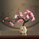 thumbnail image 4 of Adorno de resina para escritorio, artesanía china de Wintersweet, escultura decorativa en rojo, rosa y blanco | Elegante decoración para sala de estar, estudio, vitrina, dormitorio, etc., 4 of 6