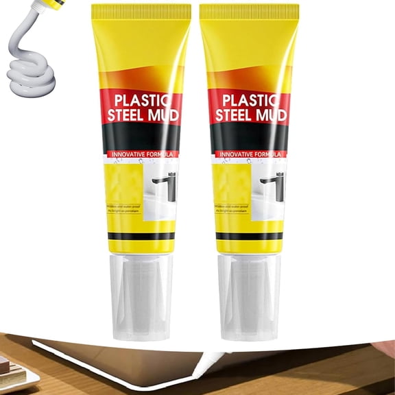 Multifunctional Waterproof White Caulk with Scraper, Shower Caulking Kit, White Bathroom Caulk Has Strong Adhesion, Suitable for Windows and Toilets, Quick Drying (2)