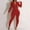 Red, variant on SMihono Bubble Texture Workout Jumpsuit for Women Zip Up Stand Collar Bodycon Romper Fashion Trendy One Piece Long Bodysuit Army Green 8