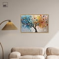 thumbnail image 3 of Fluttering on Tree I Canvas Colorful Tree Art by Art Remedy, Gold Frame, 36" x 24", 3 of 7