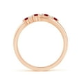 thumbnail image 2 of ANGARA Natural Round Ruby and Diamond Crossover Ring in 14K Rose Gold for Women (Size-2mm) | July Birthstone, Birthday, Anniversary, Jewelry Gift for Women | Natural Ruby Ring, 2 of 9