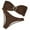 D190/Coffee, variant on Afdoent Bikini Sets For Women Bandeau Bikini O Ring Strapless Tie Back High Cut Two Piece Swimsuit Bathing Suits Swimwear