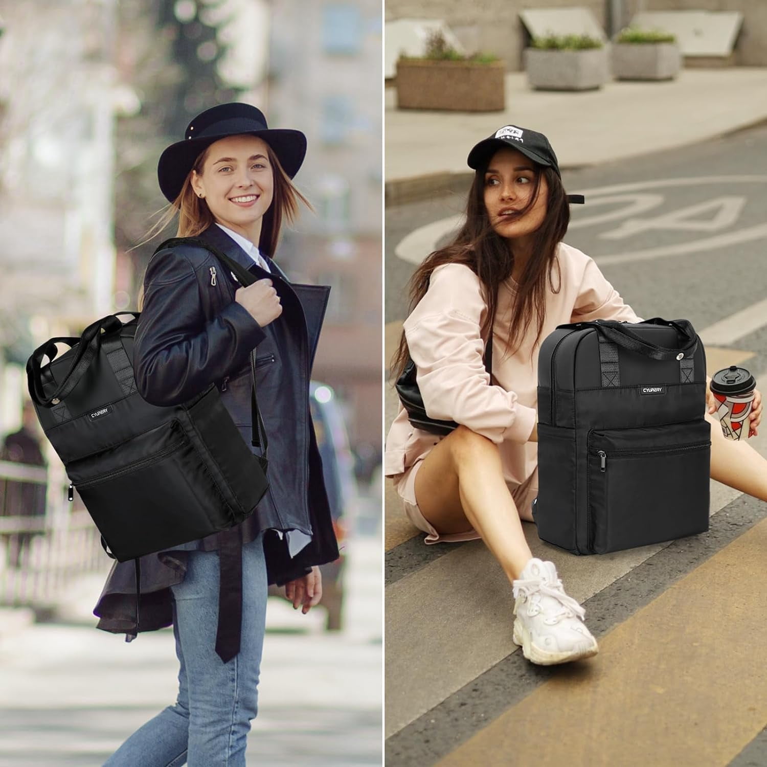 Convertible Laptop Backpack for Women Casual Daypack Tote Work College Travel Wavia Bag collection | Women main image 4
