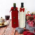 thumbnail image 2 of Xiao Hua Fundas navideñas para botellas de vino, de poliéster, para decoración de mesas navideñas, 2 unidades, color rojo, 2 of 3