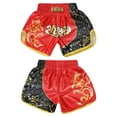 thumbnail image 6 of JanJean Kids Muay Thai Shorts Youth Boxing Kickboxing MMA Trunks Training Sports Shorts Red M/150, 6 of 7