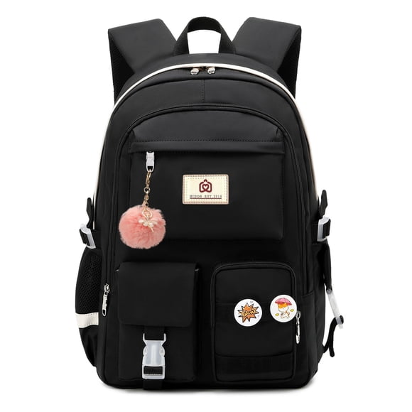 Mochila Hidds para portátil de 15,6 pulgadas, antirrobo, para uso escolar y universitario, negra