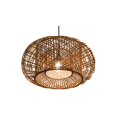 thumbnail image 4 of Kouboo Bamboo Crisscross Pendant Lamp, Woven Chandelier Pendant Light Fixture Asian Ceiling Lamp Lighting For Dinging Room, Kitchen, Rustic Brown, 4 of 8