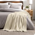 thumbnail image 4 of Bare Home Waffle Blanket - 100% Cotton - Lightweight & Breathable, 4 of 7