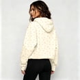 thumbnail image 5 of RUTAYY Women's Floral Print Hoodie Drawstring Long Sleeve Pocket Lightweight Casual Pullover Tops Yellow, 5 of 5