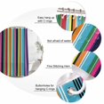 thumbnail image 3 of Mexican Style Bathroom Shower Curtains with 12 Hooks Polyester Waterproof Shower Curtain for Stalls and Bathtubs Colorful Mexico Stripes Blue Yellow Decorative Bathroom Privacy Curtain 36x78 Inches, 3 of 9