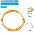 thumbnail image 2 of Uxcell 20Ga/0.8mm 16.4Ft Soft Bendable Gold Plated Brass Square Wire, 18K Gold, 2 of 5