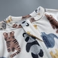 thumbnail image 3 of Emy Dola Baby Boy Girls Soft Bamboo Viscose Jumpsuit Sleep 'N Play Long Sleeve Footies Newborn Sung Fit Zipper One‑Piece 0-18M, 3 of 7