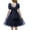 Navy Blue, variant on Arshiner Girls Dresses Formal Summer Tween Tulle Back to School Prom Tie Back Navy Dresses