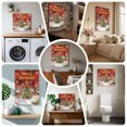 thumbnail image 6 of Ships Next Day Canvas Wall Art 10"x10",Red Green Christmas Wood Framed Canvas Print Painting,Winter Snowflakes Xmas Trees Village Ready to Hang Small Picture Wall Decor for Kitchen Nursery Office, 6 of 9