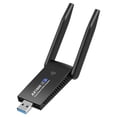 thumbnail image 1 of Adaptador WiFi USB, 1800 Mbps 2,4 GHz con antena externa IEEE802.11AX compatible con adaptador de red ámbrica /10/7 para escritorio de Sunnimix Adaptador Wi-Fi USB, 1 of 8