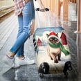 thumbnail image 3 of Hello Winter Siamese Frosty Morning Walk Welcome Snowy Christmas Travel Luggage Cover Cat Lover Kitten Owner Gifts Suitcase Dust Protective Decor - 02018, 3 of 5