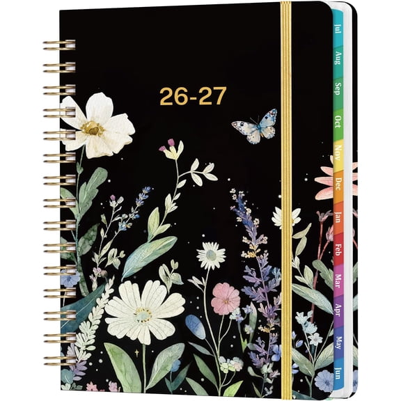 Planner 2026-2027 - Academic Planner 2026-2027, July 2026 - June 2027, 6.5” x 8.5”, Weekly and Monthly Planner, 26-27 Calendar Planner, Colorful Tabs, Back Pocket, Holidays, Hardcover