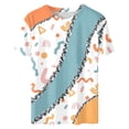 thumbnail image 4 of Birdeem Blouse Mode Femme Manches Courtes Col Rond Rétro Imprimé Ample, 4 of 4