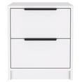 thumbnail image 1 of TUHOME Table de Nuit Kaia Tables de Nuit en Bois d'Ingénierie en Blanc, 1 of 7