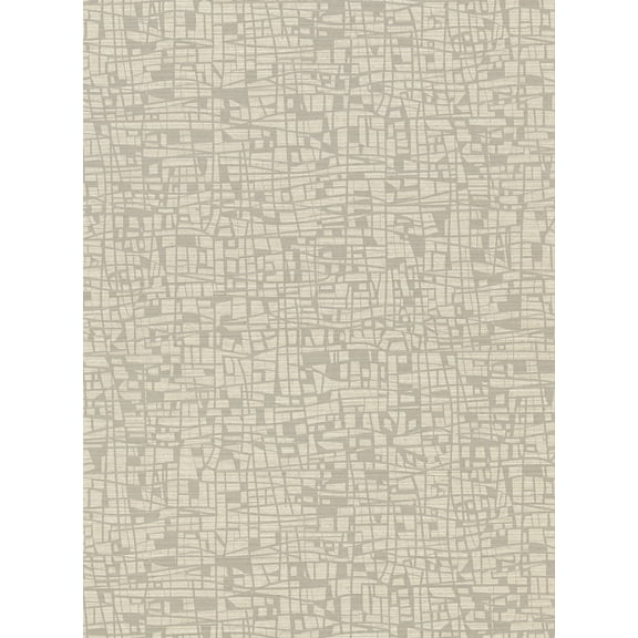 Warner Upton Cream Faux Linen Unpasted Fabric Backed Vinyl Wallpaper, 27-in by 27-ft, 60.8 sq. ft.