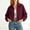 Wine, variant on Womens Bomber Jacket Zip up Lapel Collar Long Sleeve Cropped Coat with Pockets Fashion Casual Outerwear for Fall Winter Yellow