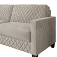 thumbnail image 4 of Castle Place Modern Luxe Velevet Diamond Tufted Upholstered Sofa, Beige, 4 of 8