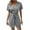 Dark Gray jumpsuits for women, variant on Wycnly Womens Jumpsuits Casual Summer Button up Elastic Waist Straight Leg Pocket Short Jumpsuits Trendy Solid V-Neck Short Sleeve Mini Rompers for Women