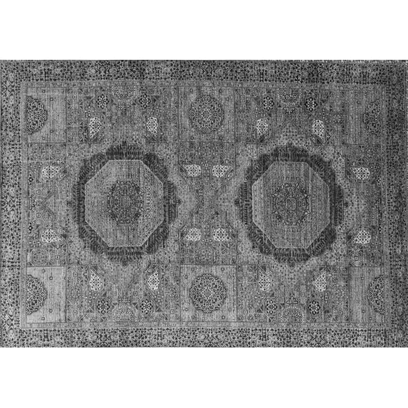 Ahgly Company Indoor Rectangle Abstract Gray Modern Area Rugs, 7' x 9'