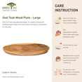 thumbnail image 5 of Oval Teak Wood Plate - Large 2-Pack, 5 of 5