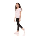 thumbnail image 6 of Pink Angel Girls 2-Pack Ribbed Graphic Tops. Rhinestone Tees, Soft Stretch Everyday Short Sleeve Shirts for Kids Girls, 6 of 8