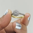 thumbnail image 6 of Halo Jewelers 0.52 Carat (ctw) 14k Yellow Gold Round Cut Natural Diamond Ladies Halo Cluster Bridal Engagement Ring Womens Jewelry | H-I Color, I2 Clarity, 1/2 CT Ring Size-4.5, 6 of 6