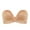 Milk Coffee, variant on Wingslove Wirefree Anti-slip Push Up Strapless Bra For Women Full Coverage Support Multiway Contour Bra, Nude 40D