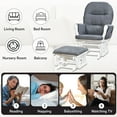 Brisbane Nursery Glider & Ottoman Sets, Glider Recliner Nursery Rocking Chair, Nursery Glider