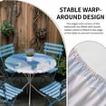 thumbnail image 2 of Blue Whale Round Tablecloth for 45-54 Inch Tables, Fitted Table Cover with Elastic Edge, Blue Sky Clouds Natural Landscape Waterproof Outdoor Table Cloth Protector for Patio Garden Dinner Picnic, 2 of 9