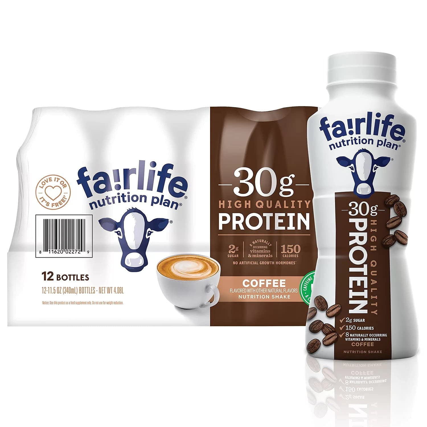 Fairlife Nutrition Plan 30g Protein Shake, Coffee, 11.5 Fluid Ounce