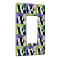 thumbnail image 1 of KuzmarK™ 1 Gang Rocker Wall Plate - Black Spotted Greyhound Head Study Abstract Dog Pattern Art by Denise Every, 1 of 1