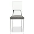 thumbnail image 5 of Furniture of America Santo Padded Gray Faux Leather and Chrome Side Chairs (Set of 2), 5 of 10