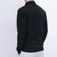 thumbnail image 5 of ZCFZJW Men's Lightweight Active Quarter Zip Long Sleeve Athletic Performance Pullover (Available in Big & Tall) Trendy Basic Workout Sweatshirt Tops Black M, 5 of 9